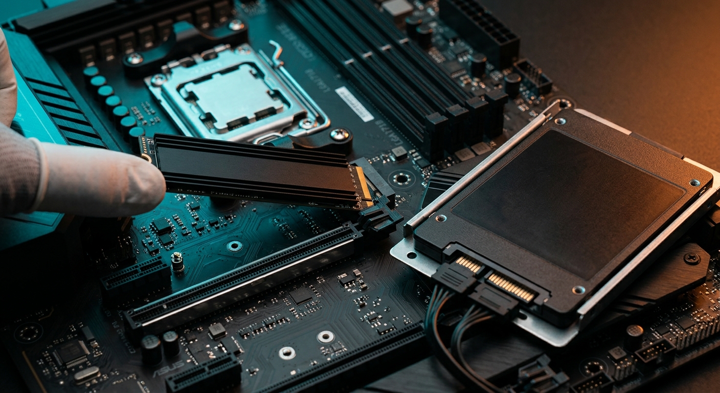توضيح الفرق بين SSD وNVMe في وحدات التخزين